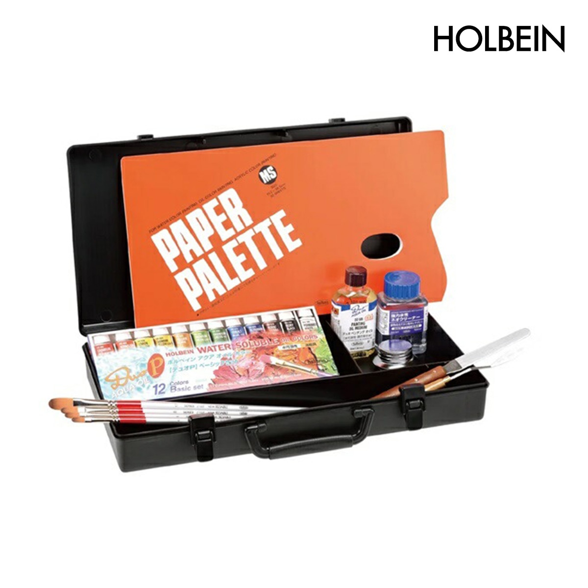 ホルベイン 水可溶性油絵具 デュオ アタッシュ大長BOXセット (132113)
