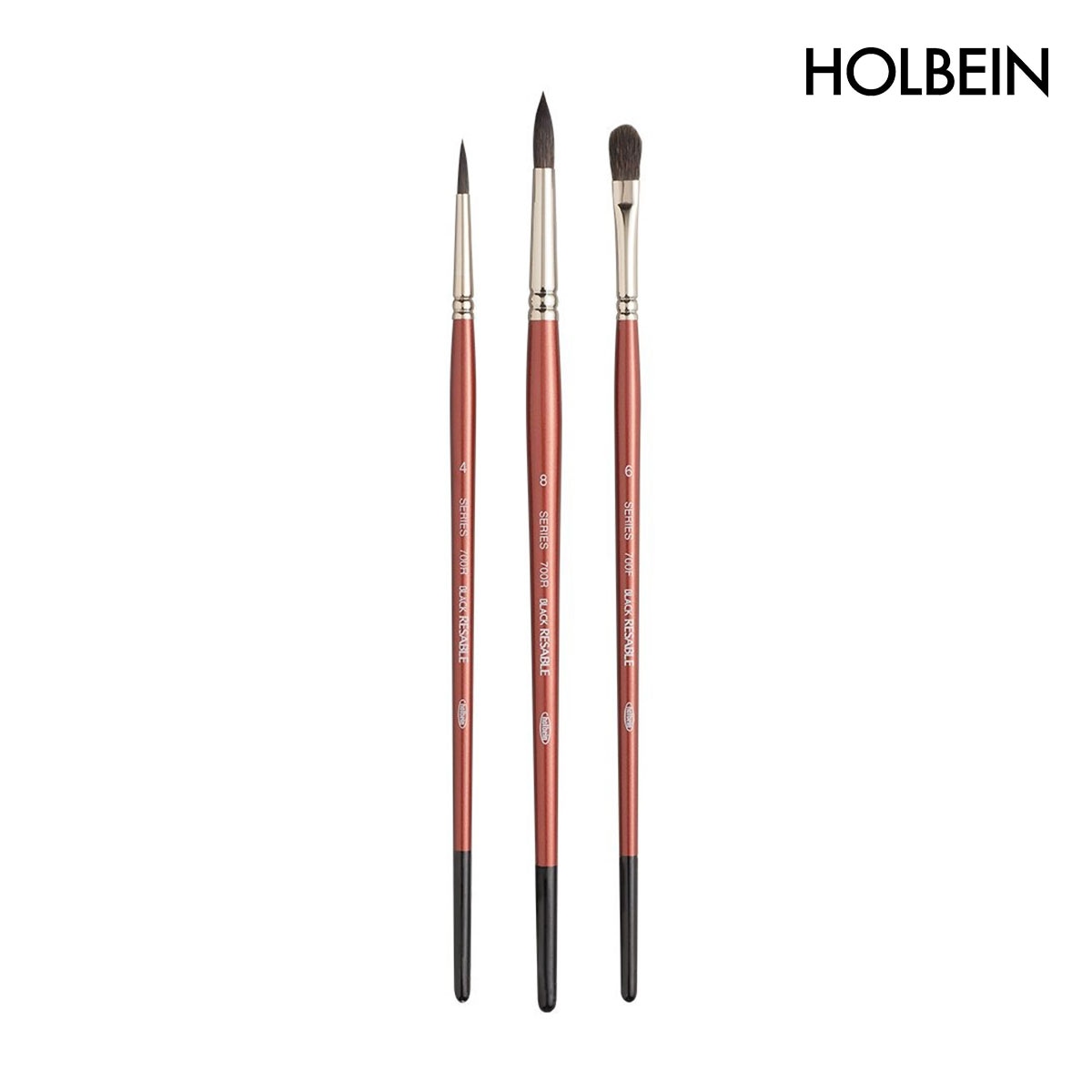ホルベイン 画筆セット 5 水彩用リス毛混毛筆3 (130315)