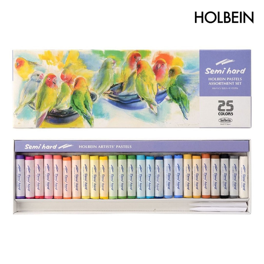ホルベイン セミハードパステル 25色セット (310102)