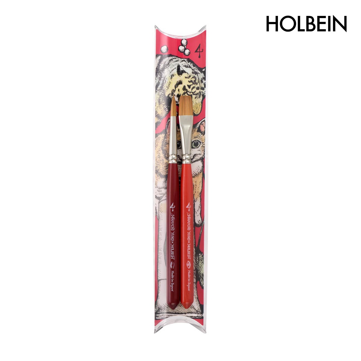 ヒグチユウコ×ホルベイン 2023コラボアイテム 画筆(平・丸)4号 2本セット(474309)