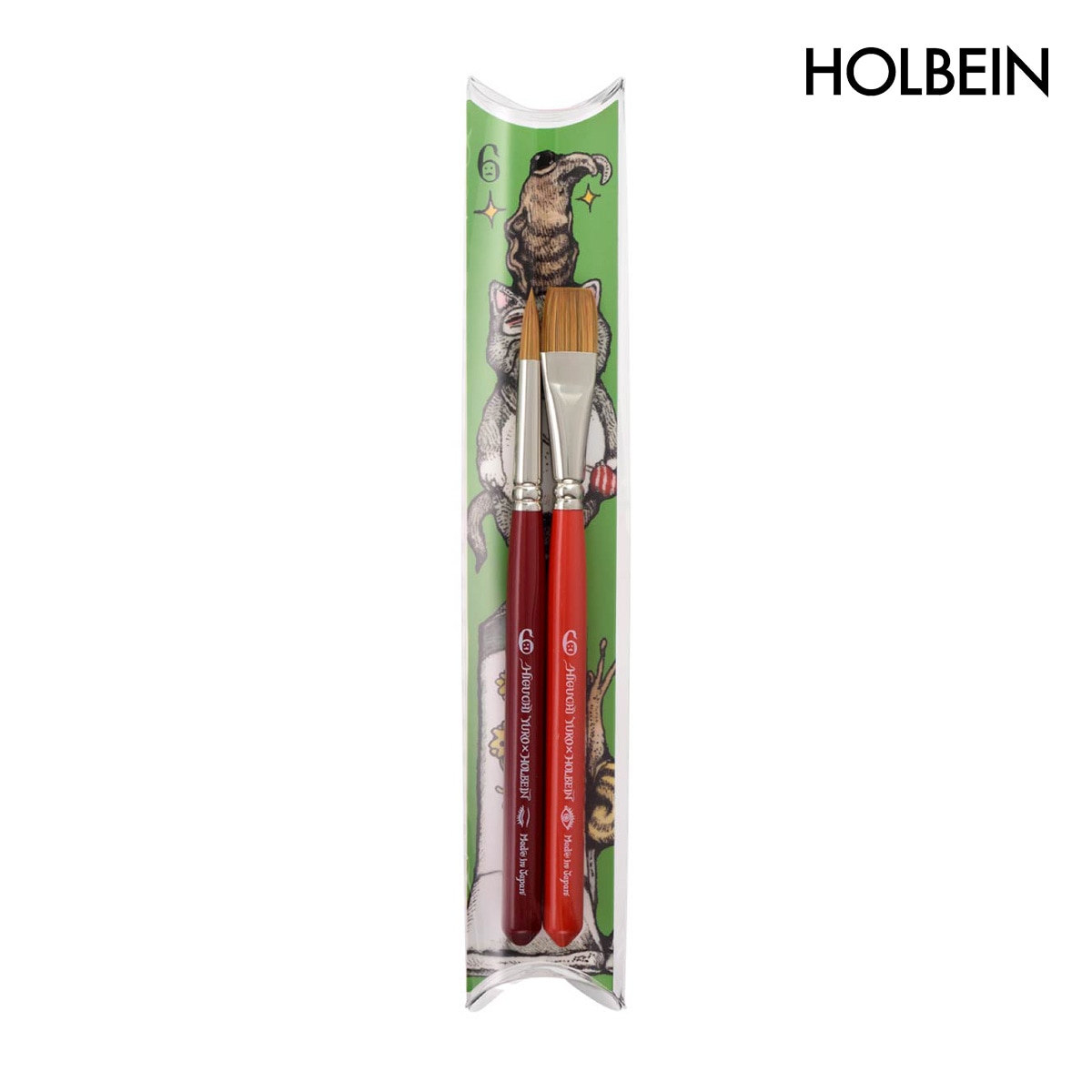 ヒグチユウコ×ホルベイン 2023コラボアイテム 画筆(平・丸)6号 2本セット(474310)