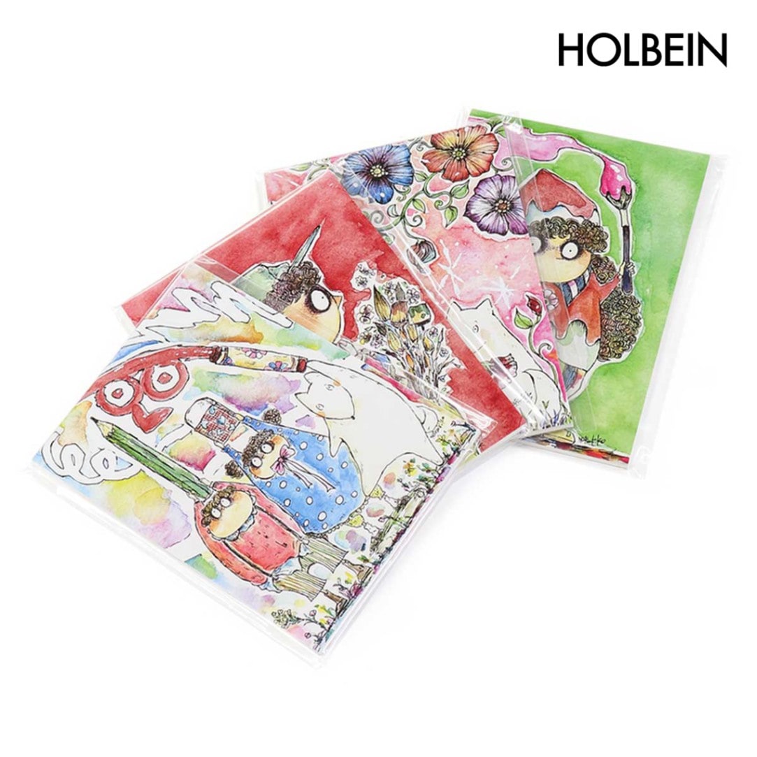 ホルベイン×夏きこ コラボ クロッキーメモパッド 4冊入 (474897)