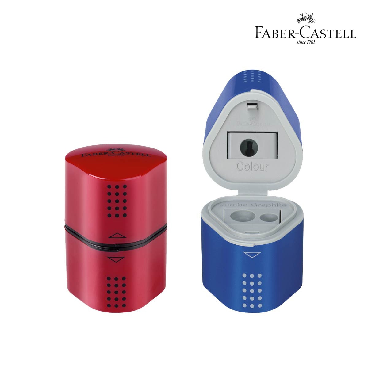 ファーバーカステル カラー3穴プラスチックシャープナー グリップ2001 (183801)