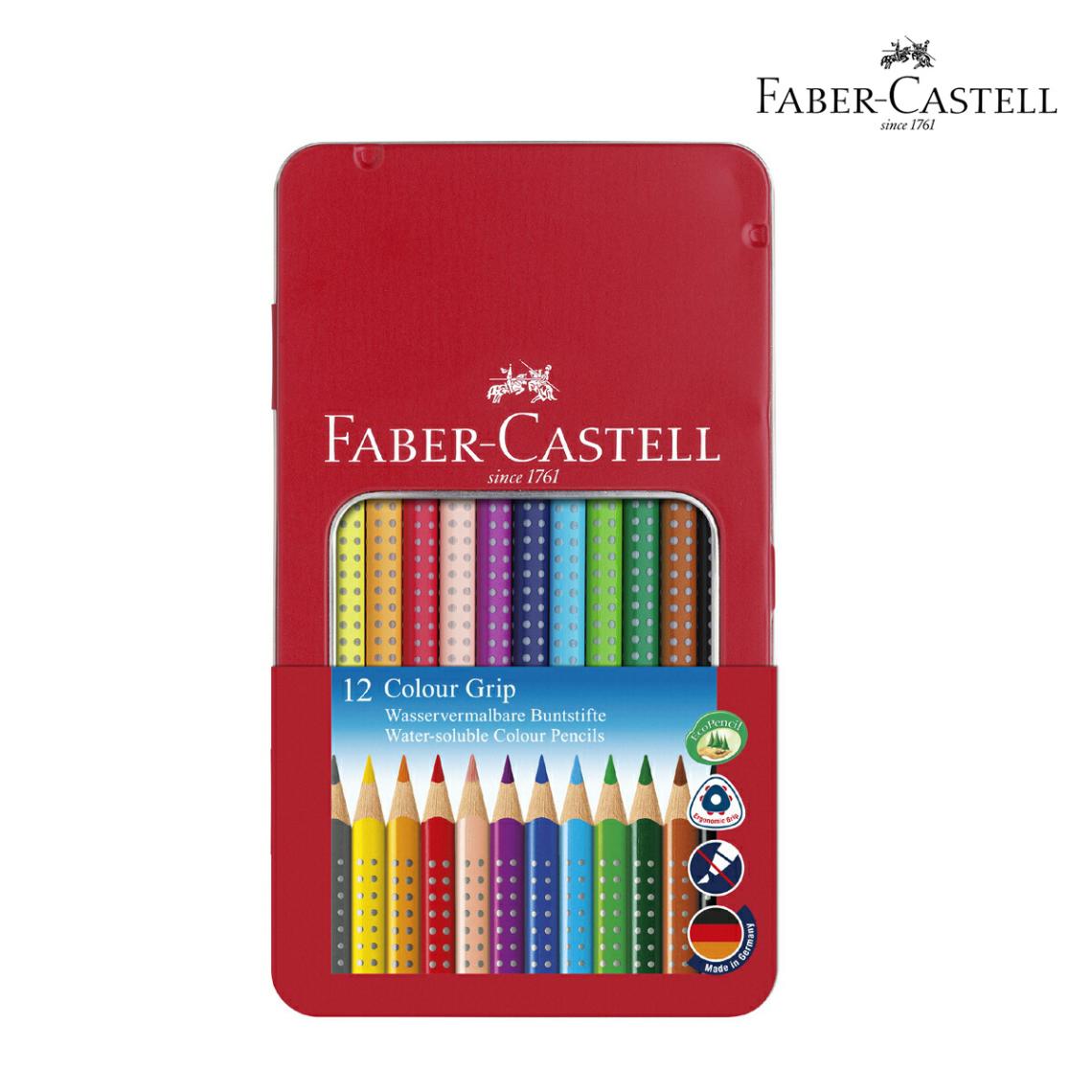 ファーバーカステル カラーグリップ色鉛筆セット 12色入缶 (112413)
