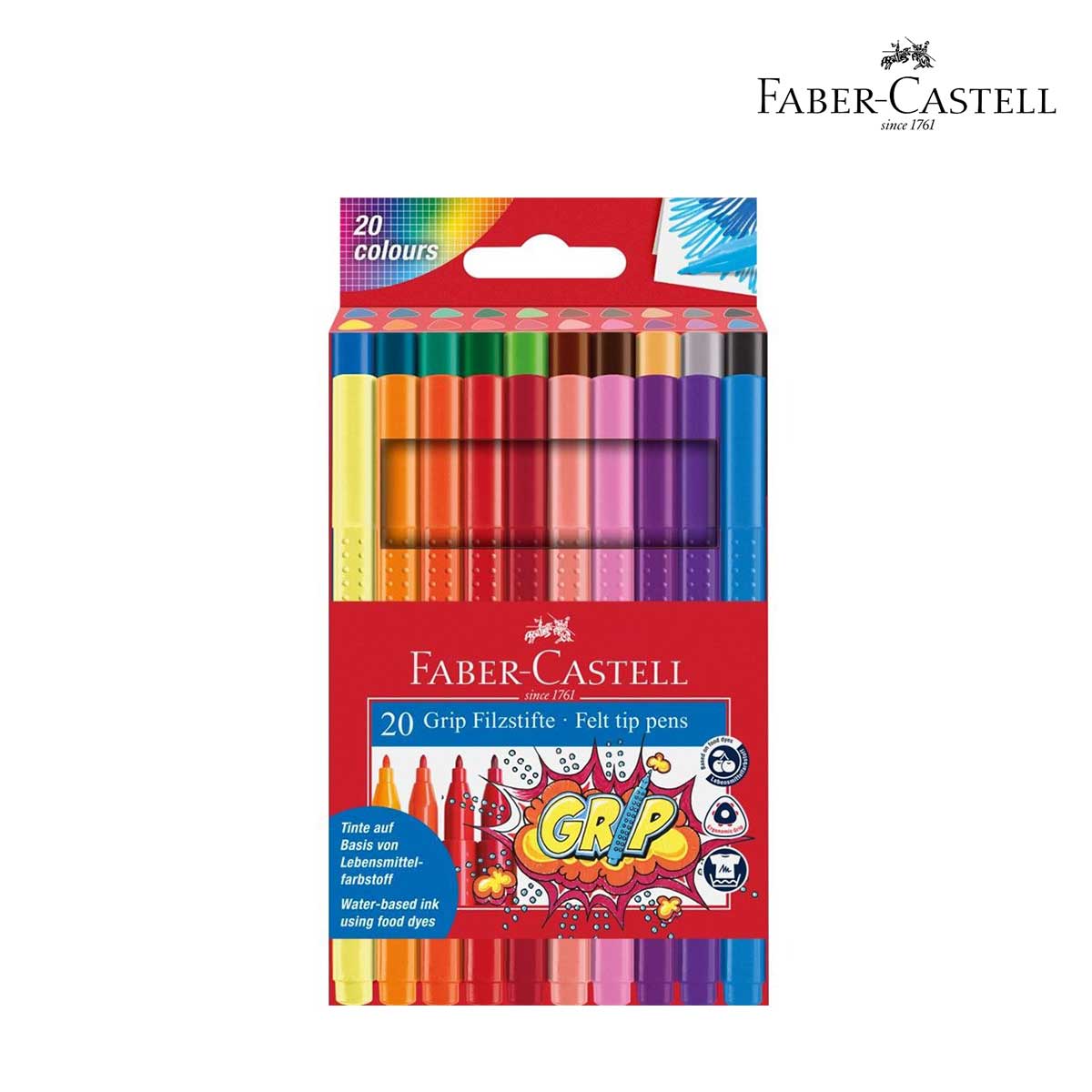 ファーバーカステル グリップカラーマーカー 20色パック (155320)