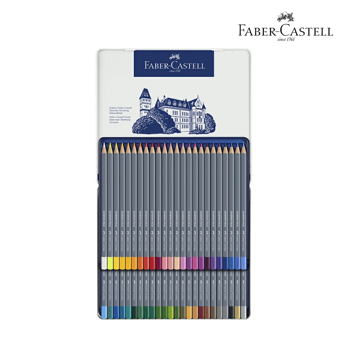 ファーバーカステル ゴールドファーバーアクア水彩色鉛筆セット 48色缶入 (114648)