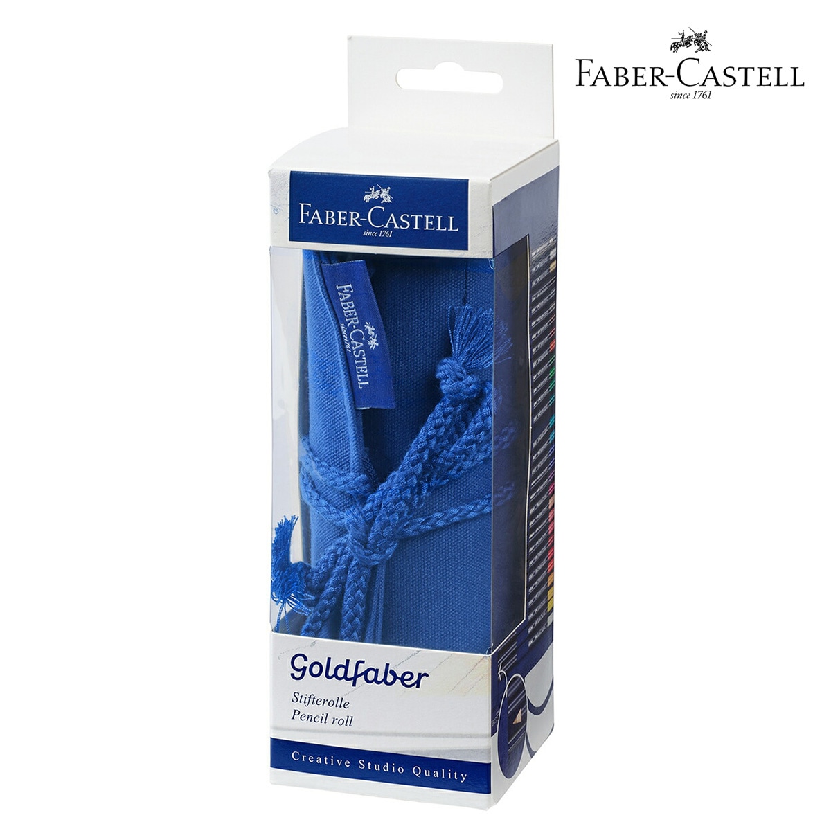 ファーバーカステル ゴールドファーバーペンシルロールセット 27色、削り、2B鉛筆付き (114752)