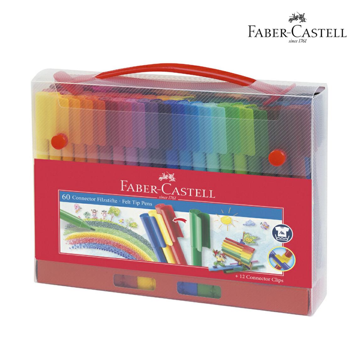 ファーバーカステル コネクターペン 60本 キャリングケースセットＮＥＷ (155560)