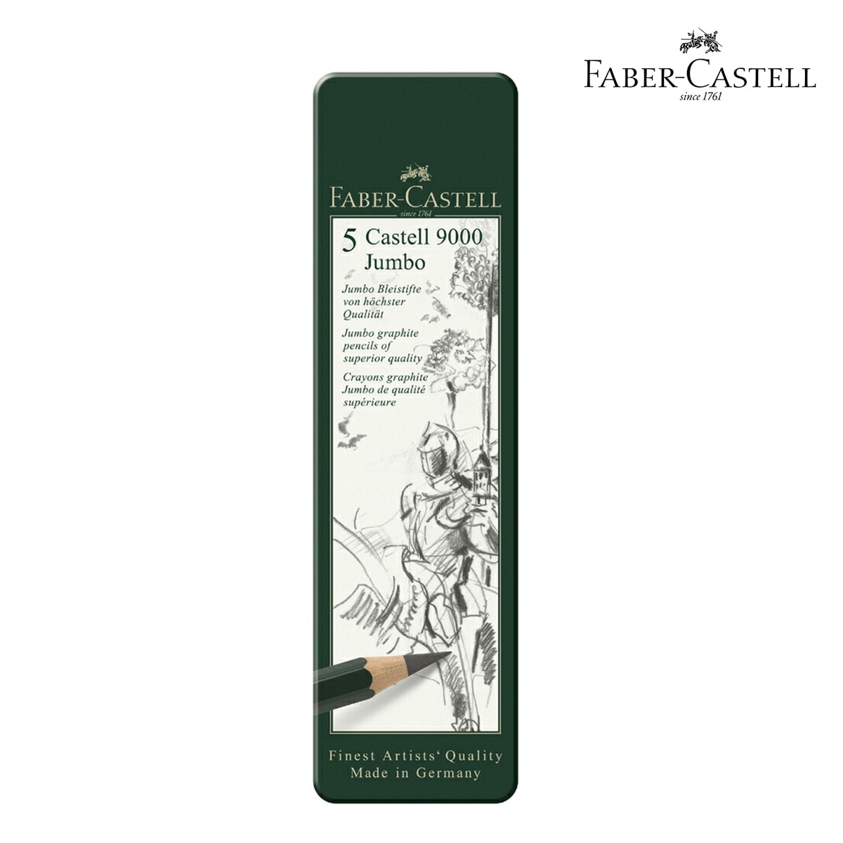 ファーバーカステル ファーバーカステル9000番ジャンボ鉛筆 5硬度缶入りセット (119305)