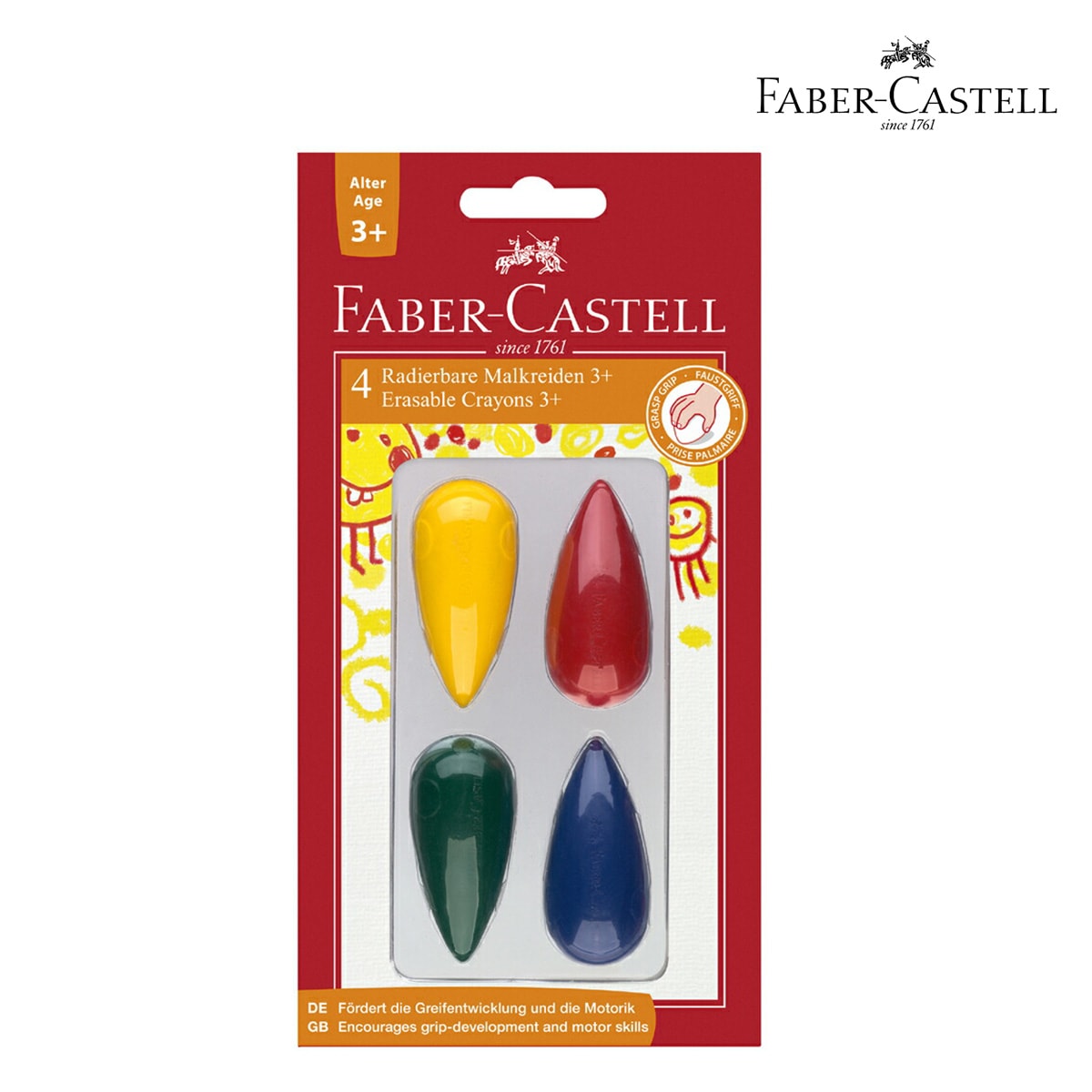 ファーバーカステル プレスクールドロップクレヨン 4色入 (120405)