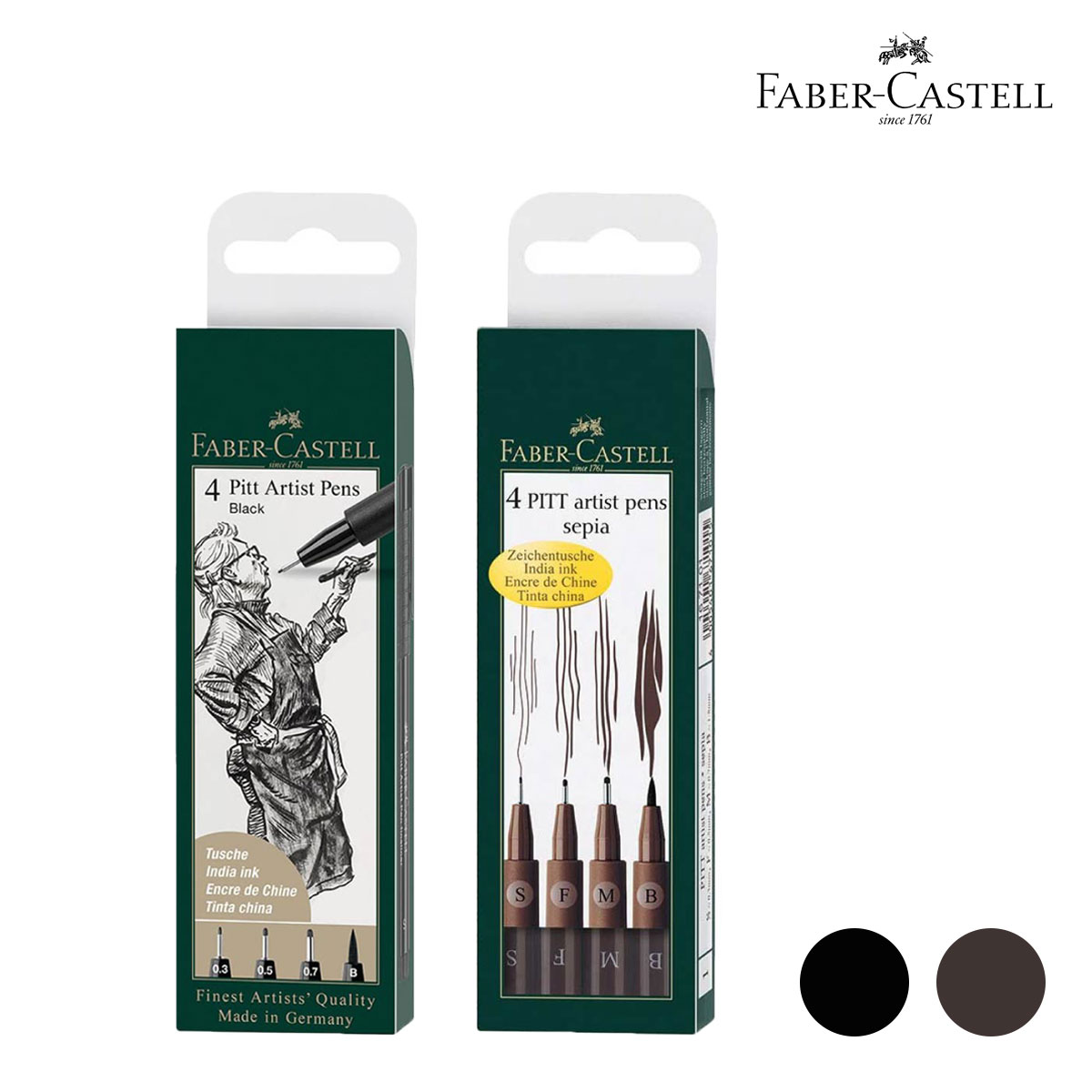 ファーバーカステル ピットアーティストペン4本セット 全2種