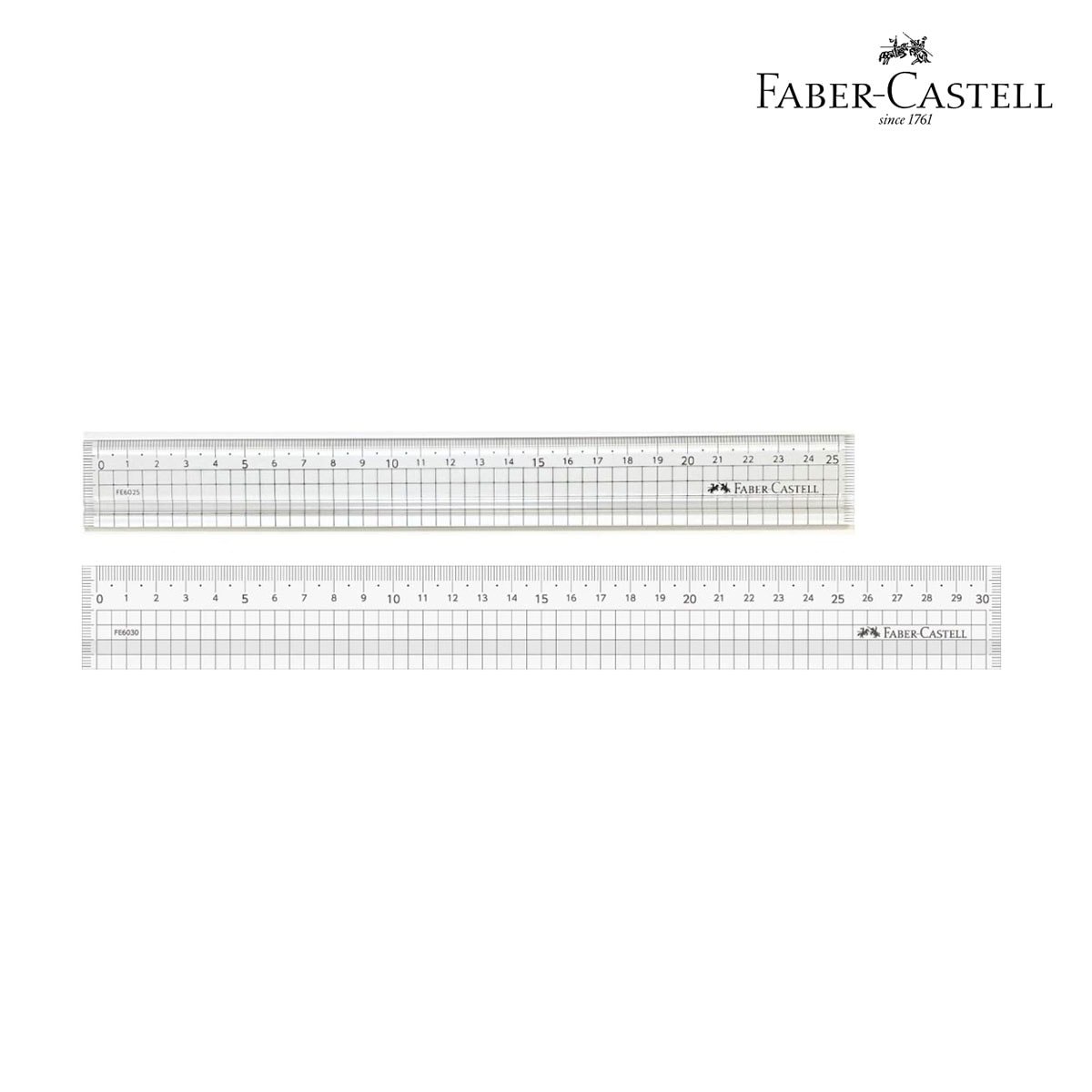 ファーバーカステル 溝引方眼定規 25cm 全2サイズ