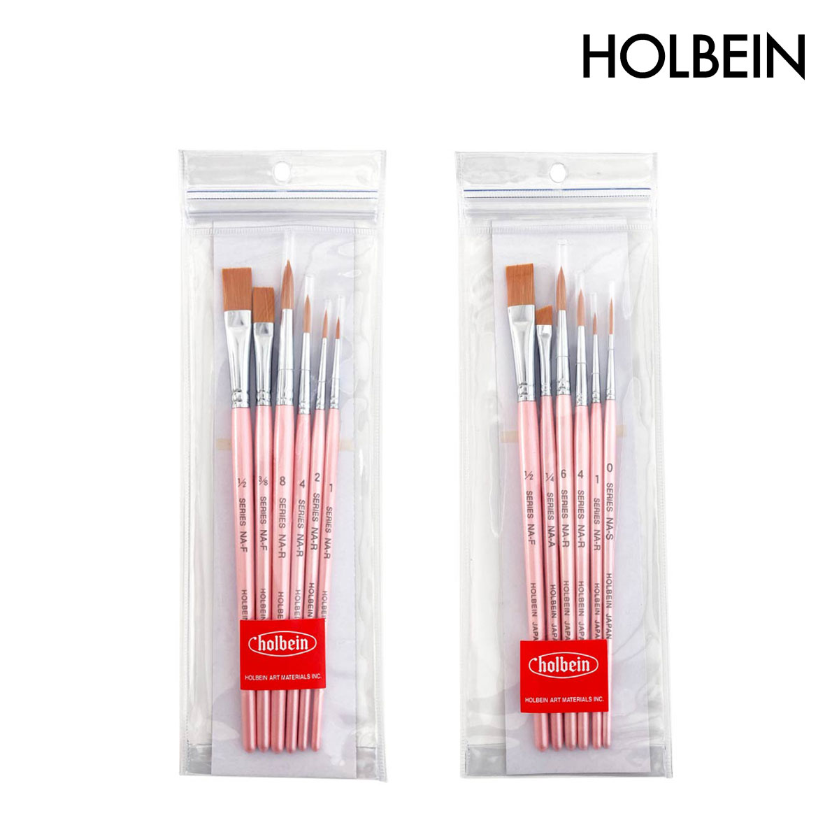 ホルベイン 水彩・アクリル画筆 6本セット NA-1/NA-2