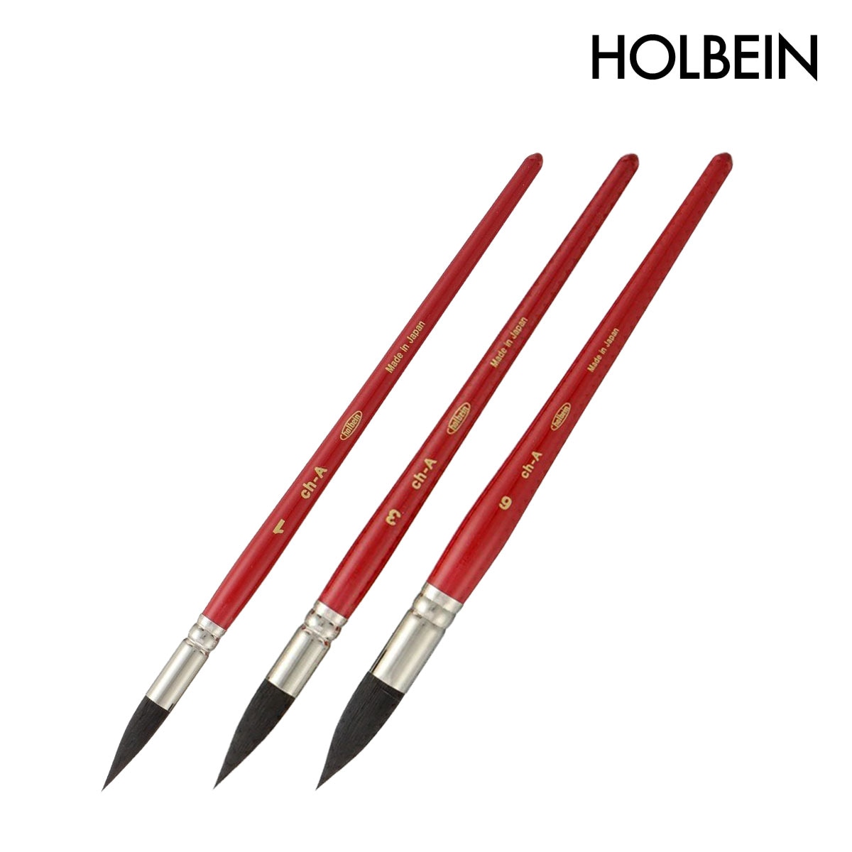 ホルベイン 水彩筆 ブラックリセーブル ch-A 全3種