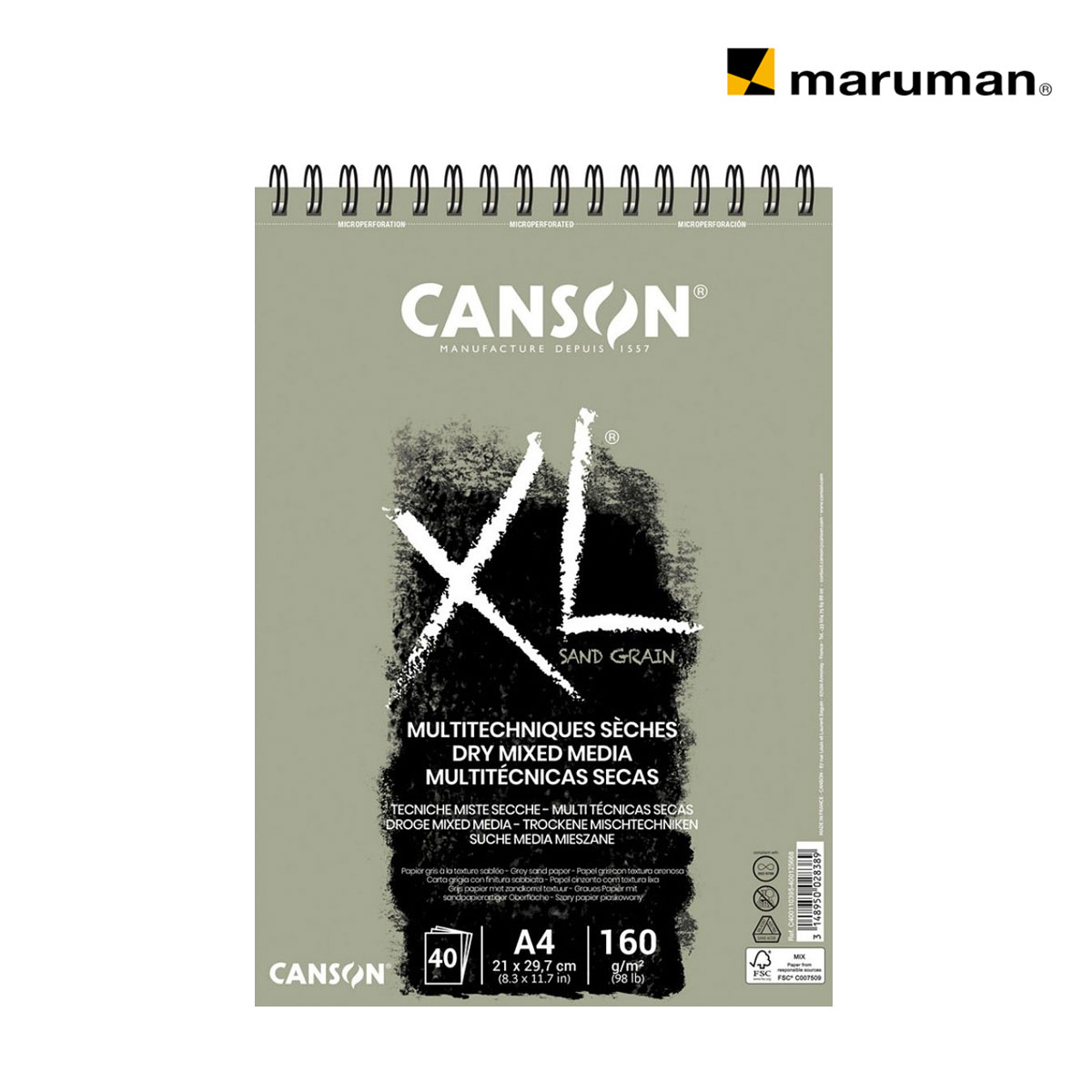 キャンソン XL サンドグレーングレー A4 (110-395)