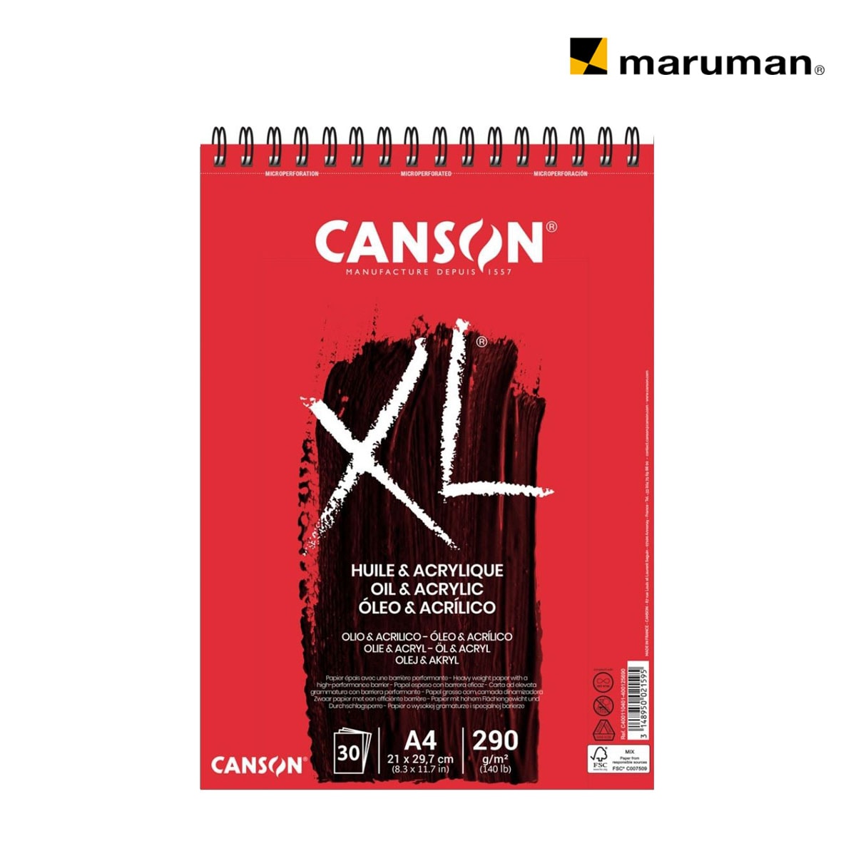 キャンソン XL オイル・アクリル A4 (110-401)