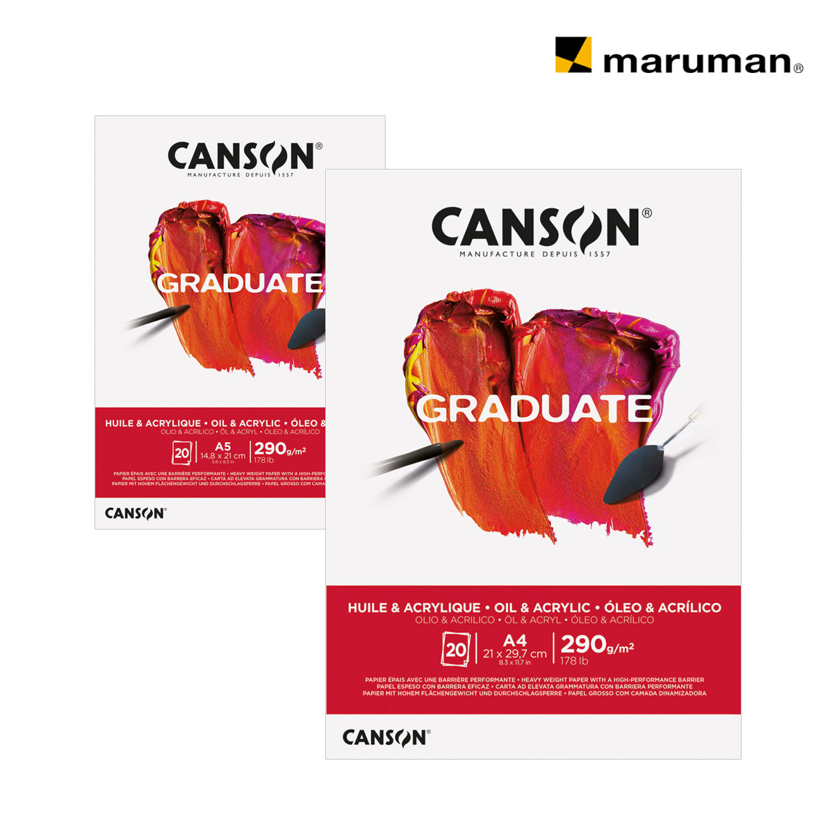 マルマン グラジュエイト オイル＆アクリル パッド (A5/A4)