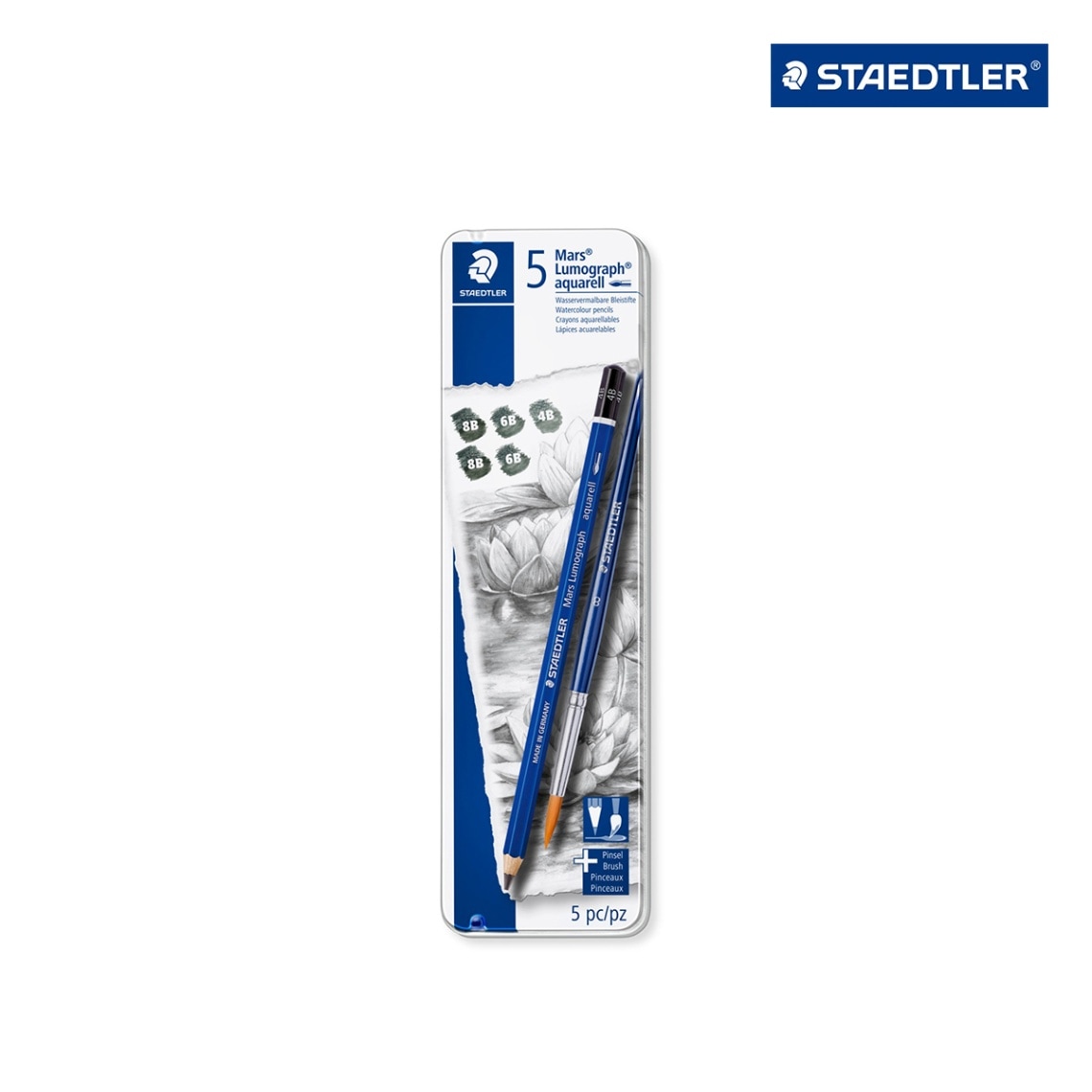ステッドラー マルス ルモグラフ アクェレル水彩鉛筆 メタルケース入セット (100A G6)