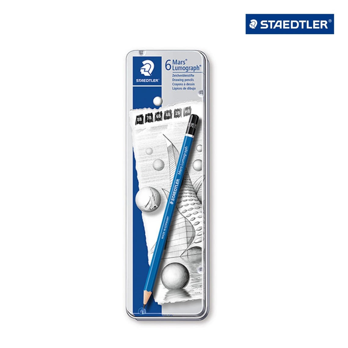 ステッドラー マルス ルモグラフ 高級鉛筆 6硬度 6本セット (100 G6)