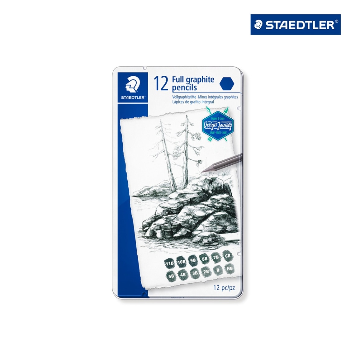 ステッドラー マルス ルモグラフ グラファイト鉛筆 12本セット (100G M12)