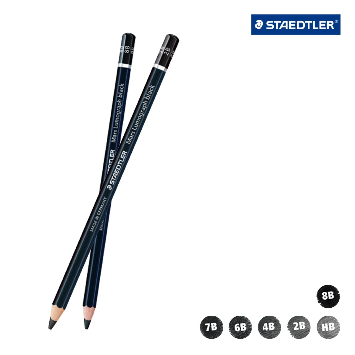 ステッドラー マルス ルモグラフ ブラック 描画用高級鉛筆 単品販売 (全6硬度）