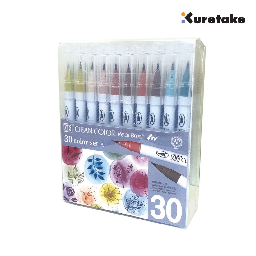 呉竹 ZIG クリーンカラーリアルブラッシュ 30色セットA (RB-6000AT/30VA)