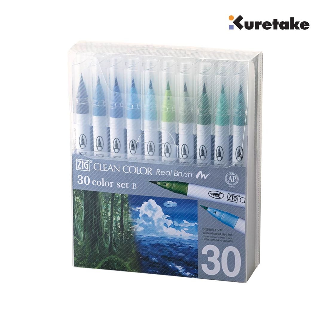 呉竹 ZIG クリーンカラーリアルブラッシュ 30色セットB (RB-6000AT/30VB)