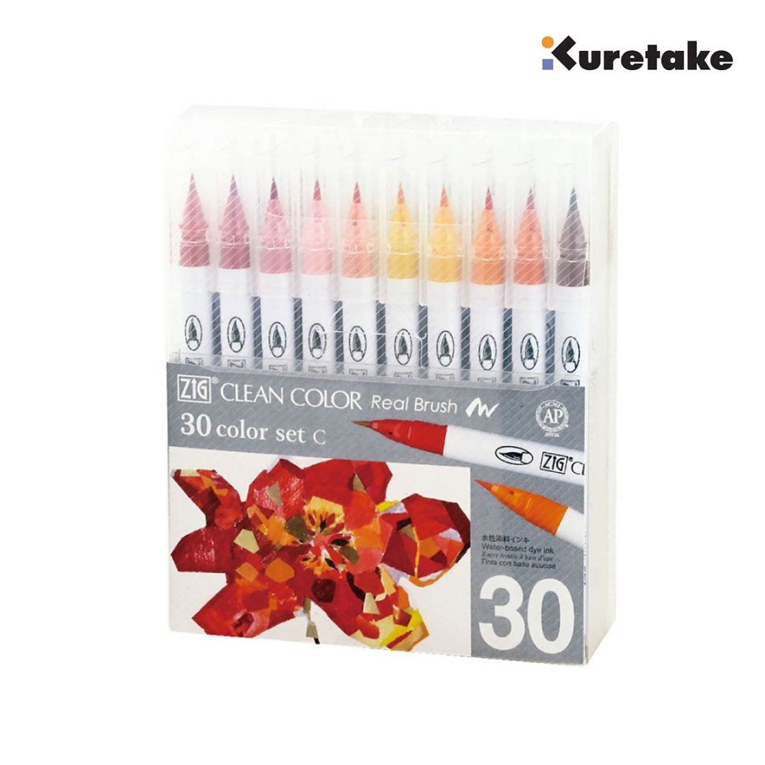 呉竹 ZIG クリーンカラーリアルブラッシュ 30色セットC (RB-6000AT/30VC)
