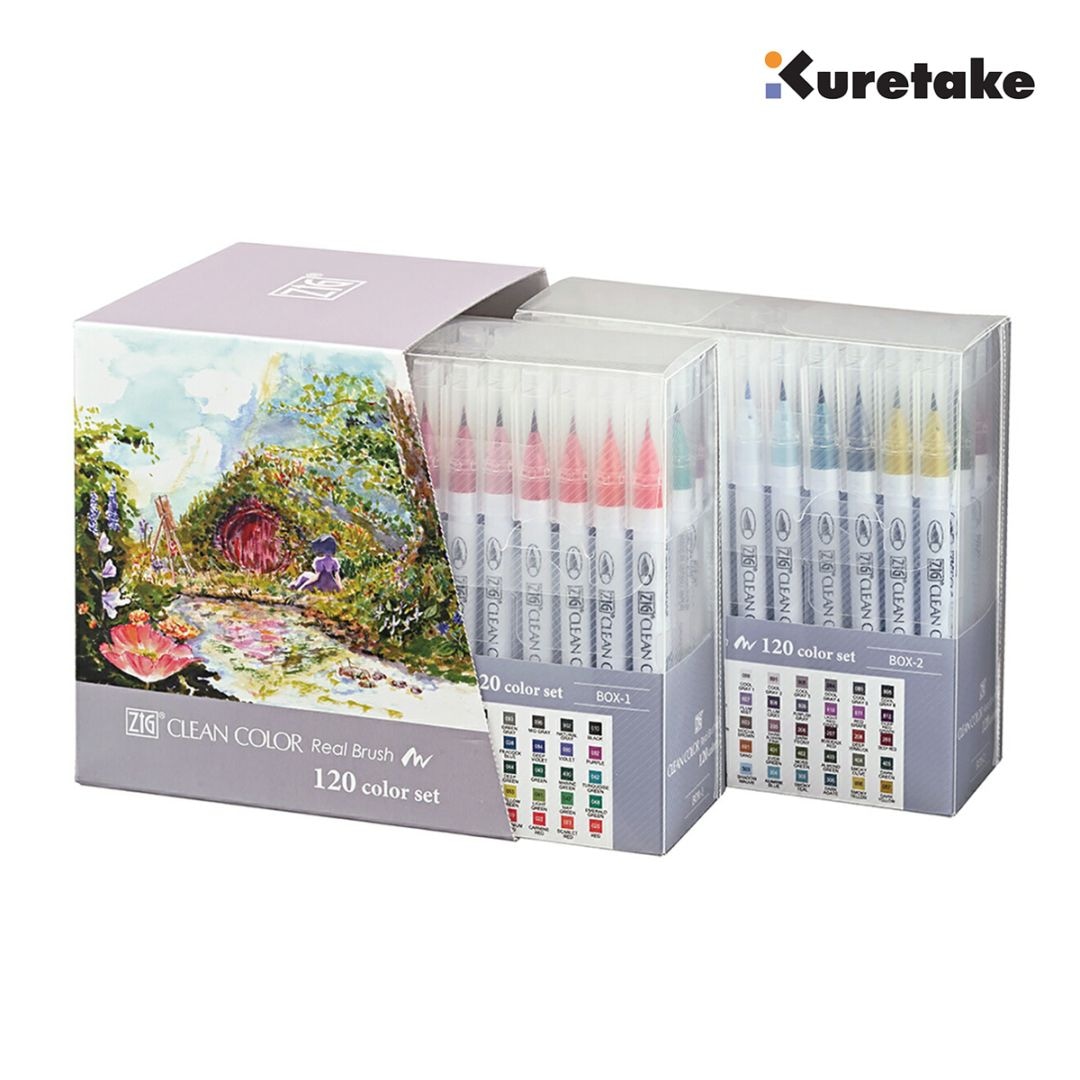 呉竹 ZIG クリーンカラーリアルブラッシュ 120色セット (RB-6000AT/120V)