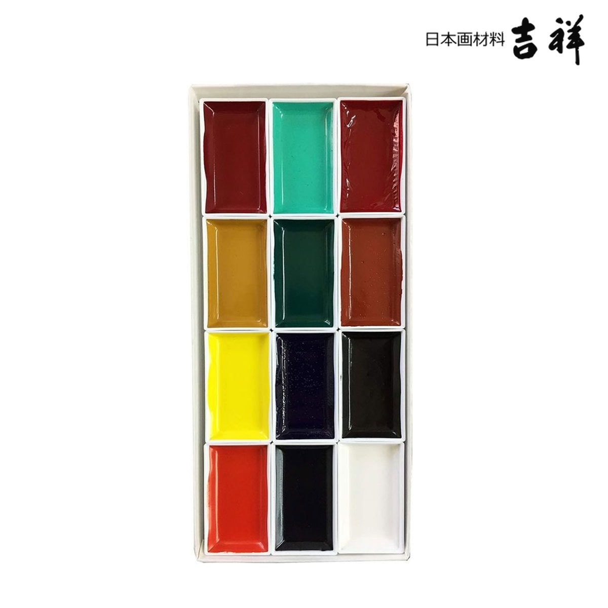 吉祥 顔彩セット 12色 並製 (4-2)