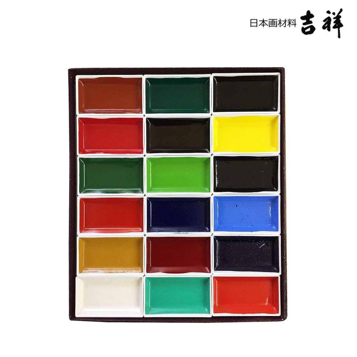 吉祥 顔彩セット 18色 (4-4)