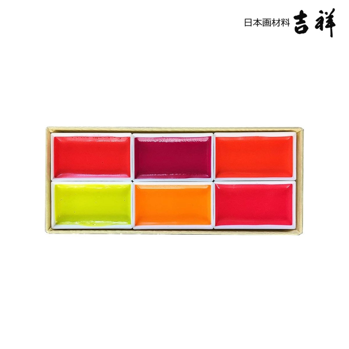吉祥 顔彩セット ルミアクセントカラー6色 (4-180)