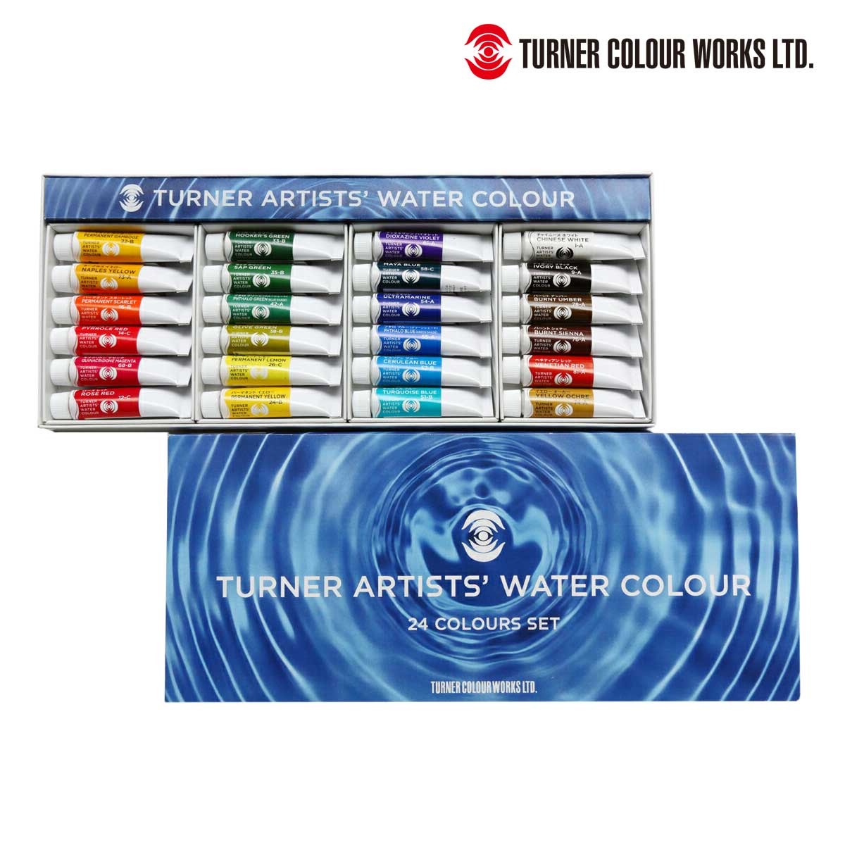 ターナー 専門家用透明水彩絵具 5ml 24色セット (WT00524C)
