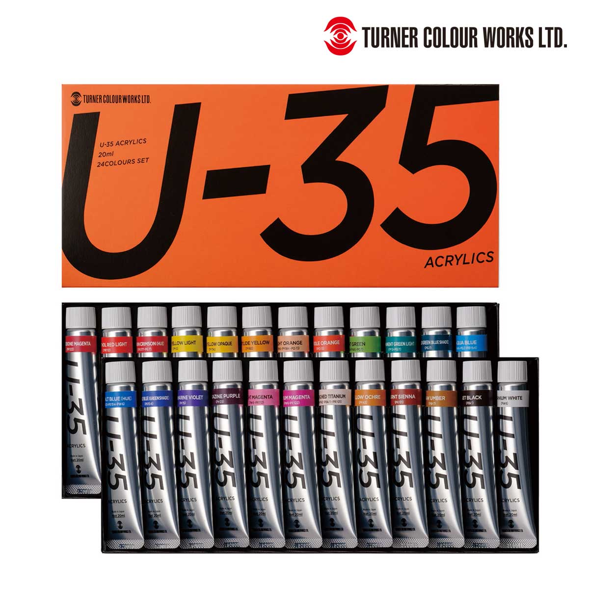 ターナー Ｕ-35アクリリックス セット 20ml 24色セット