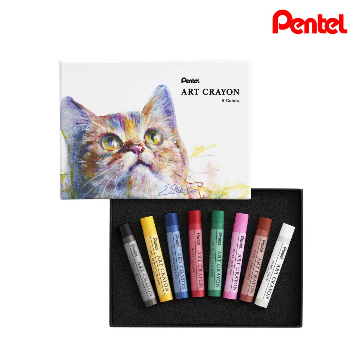 ぺんてる クレヨン ART CRAYON アートクレヨン  8色セット (PTAC-8)