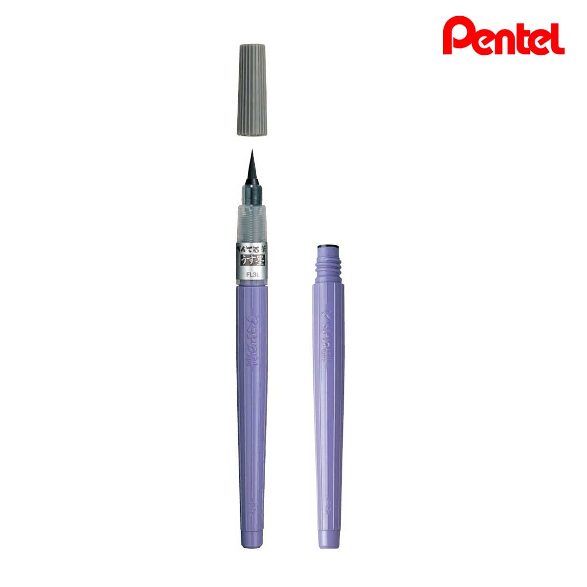 ぺんてる 筆ペン うす墨 中字/カートリッジ