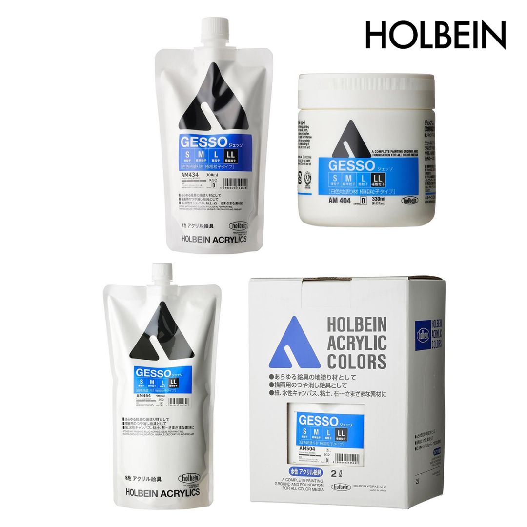 ホルベイン アクリル絵具下地材 ジェッソ LL (300ml/330ml/900ml/2L) 全4サイズ