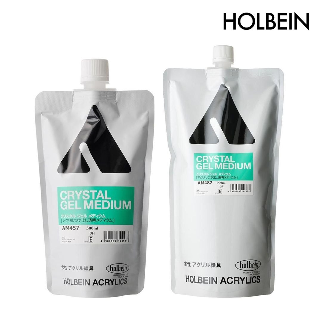 ホルベイン アクリリックメディウム クリスタルジェルメディウム (300ml/900ml)