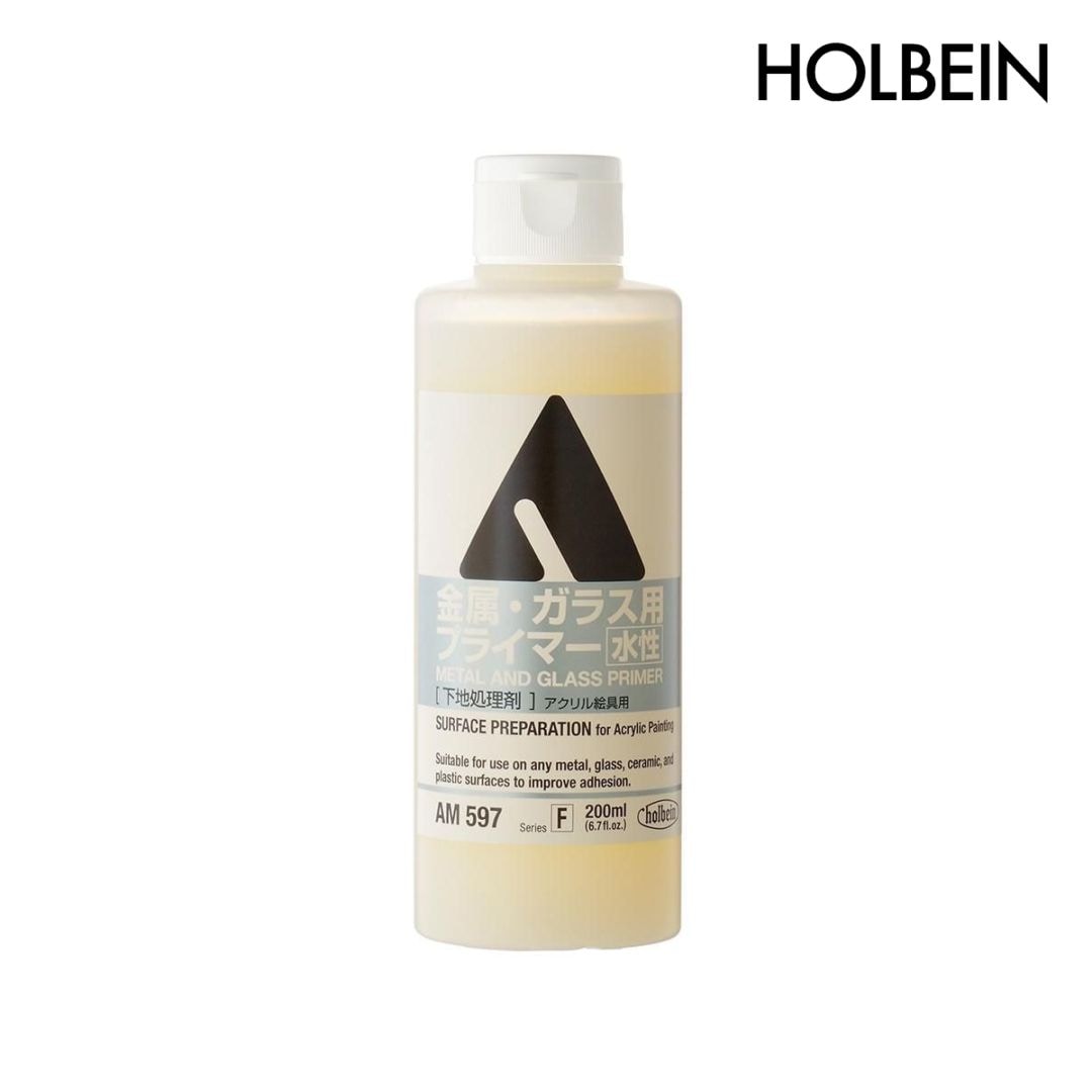 ホルベイン アクリル絵具用下地処理剤 金属・ガラス用プライマー 200ml AM597 (14597)
