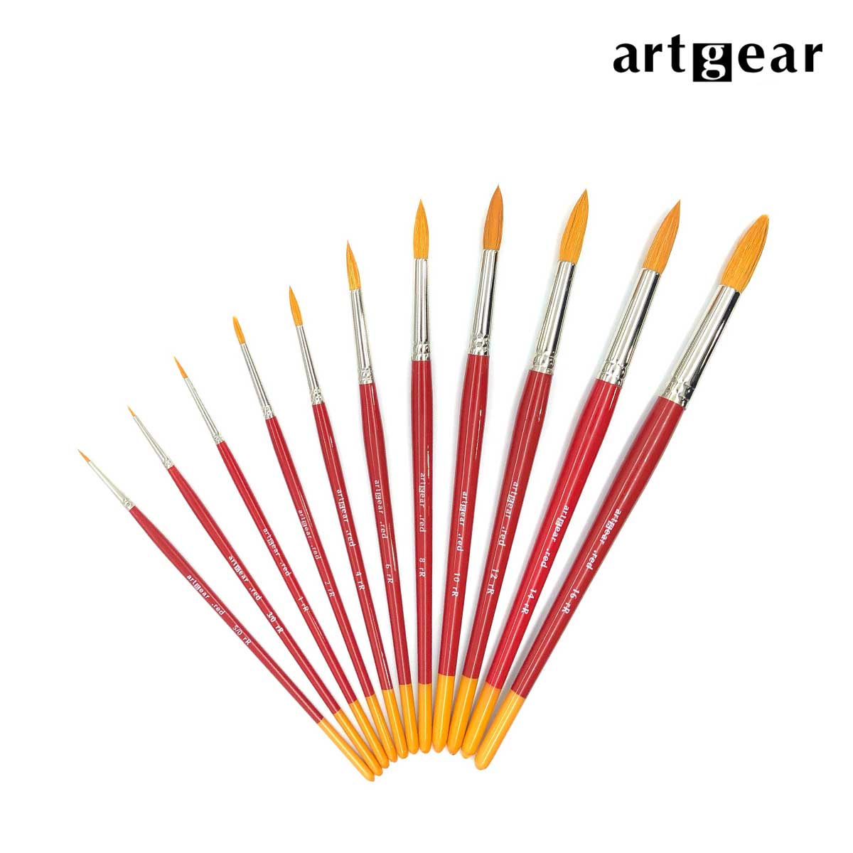 artgear 水彩筆 (レッド) 丸 (全11サイズ)