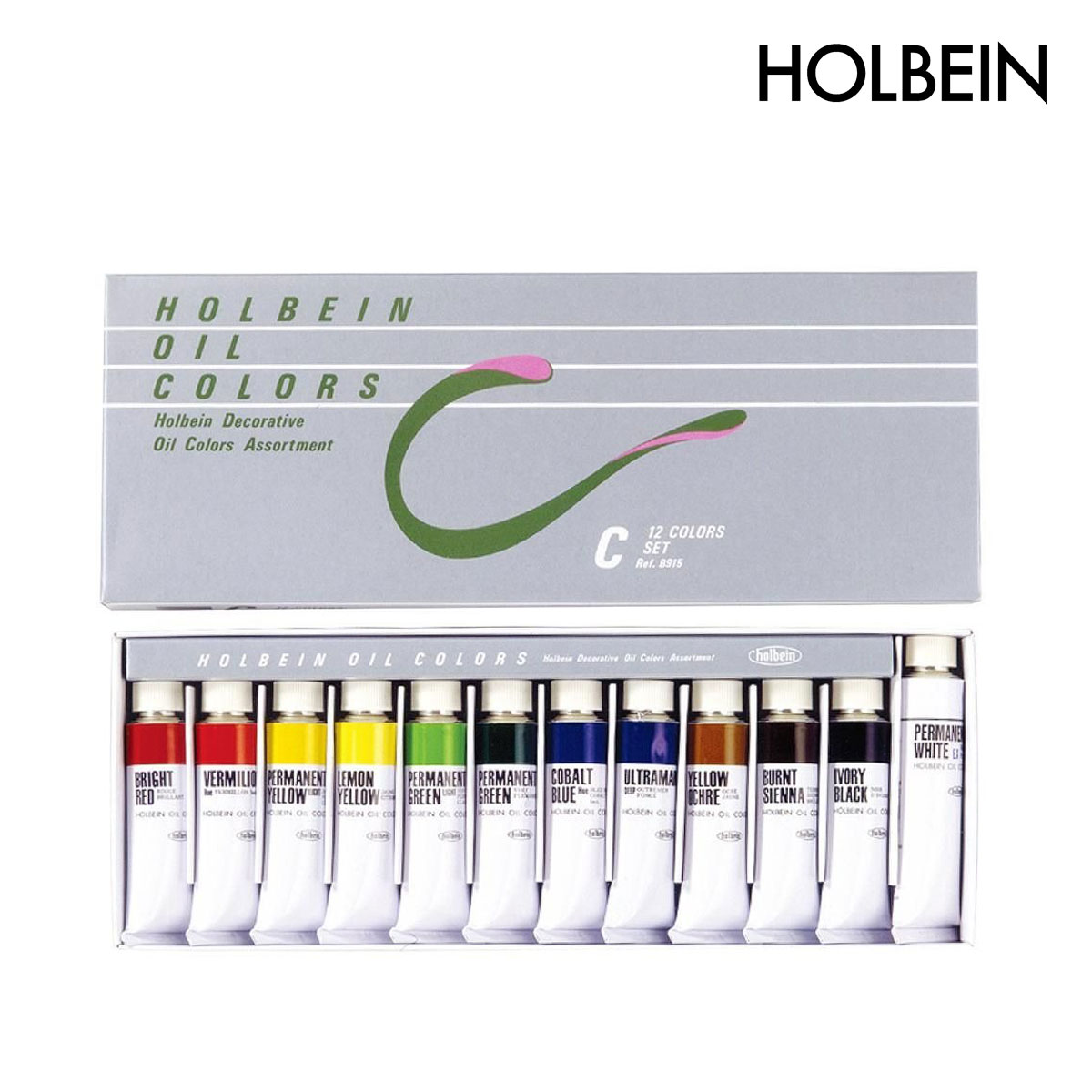 ホルベイン 習作用油絵具 B915 Cセット (15ml 11色＋20ml ホワイト) 