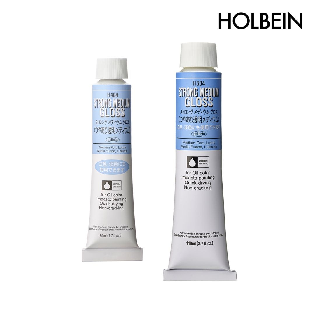 ホルベイン 油絵具 画溶液 ストロングメディウムグロス (絵具状乾燥促進剤)  50ml/110ml