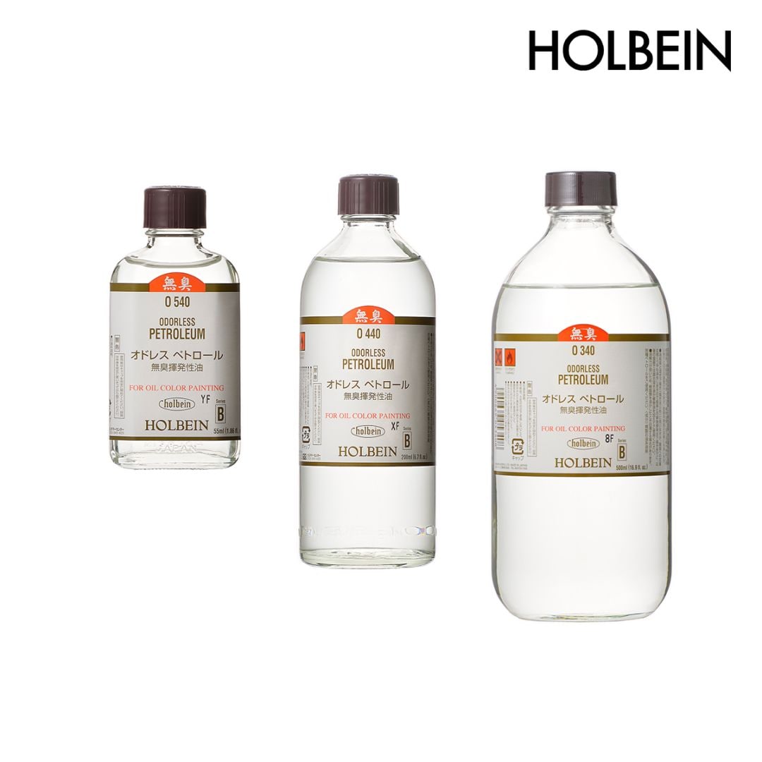 ホルベイン 油彩画用液 オドレスペトロール(揮発性油) 55ml/200ml/500ml