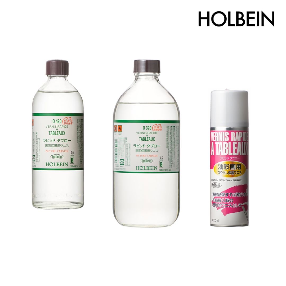 ホルベイン 油彩画用液 ラピッドタブロー(画面保護用ワニス) 200ml/500ml/スプレー220ml