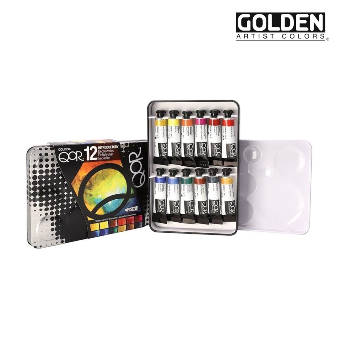 Golden 透明水彩絵具 QOR コア 0010 5ml イントロダクトリー 12色セット 