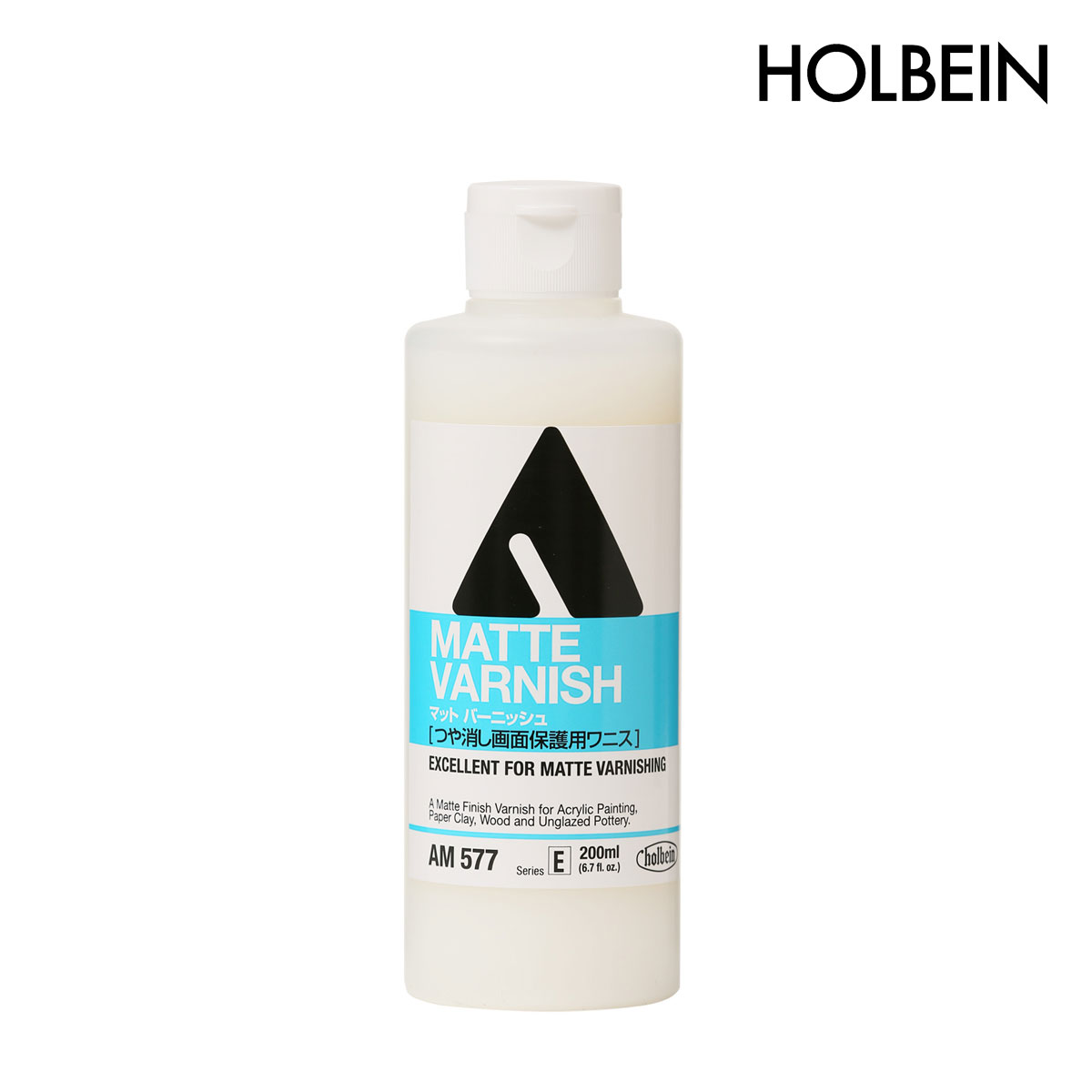 ホルベイン アクリリックメディウム AM577 200ml マットバーニッシュ(水性・ツヤ消し画面保護用ワニス)