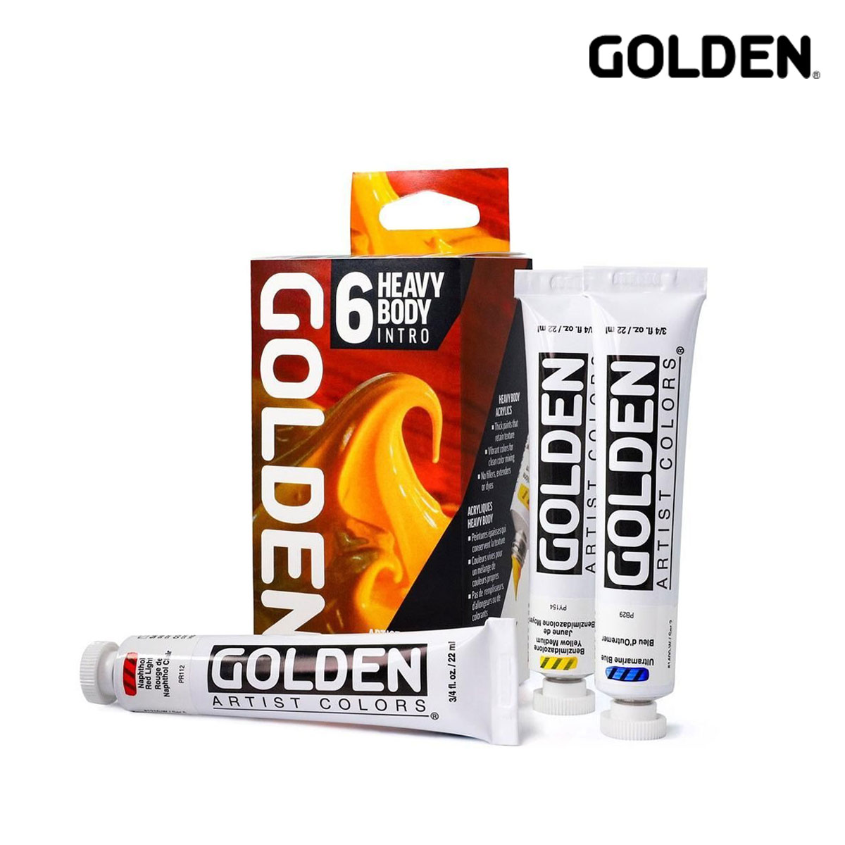 Golden アクリックス ヘビーボディ 22ml 0075 イントロ 6色セット