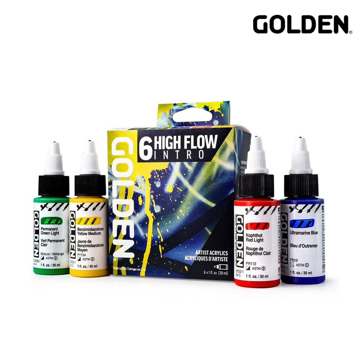 Golden アクリックス ハイフロー 30ml 068 イントロ6色セット