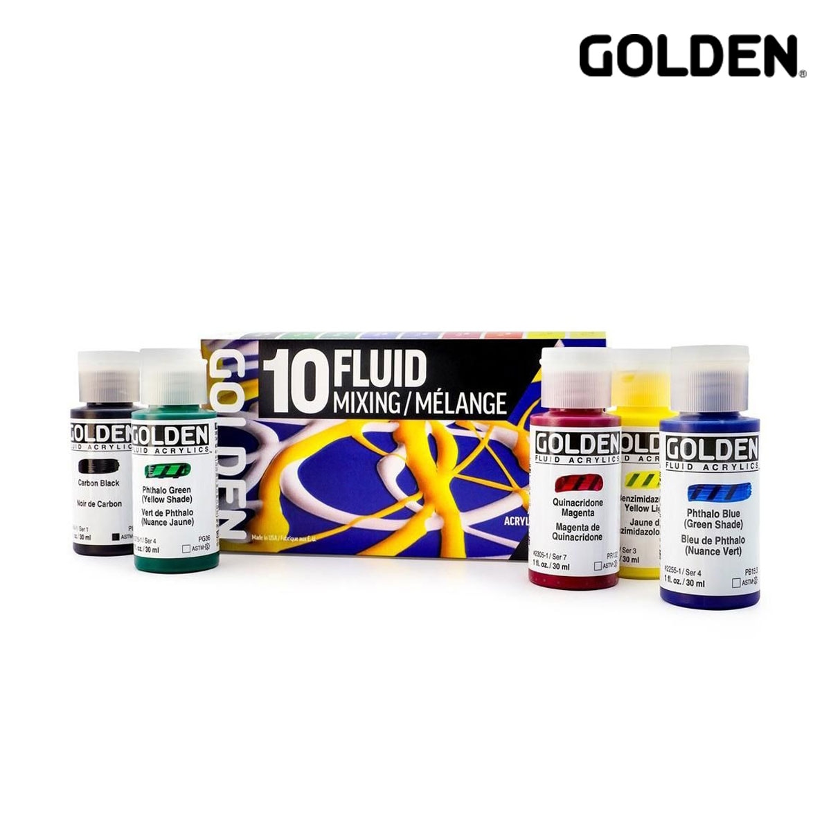 Golden アクリックス フルイド 30ml 928 ミキシング10色セット