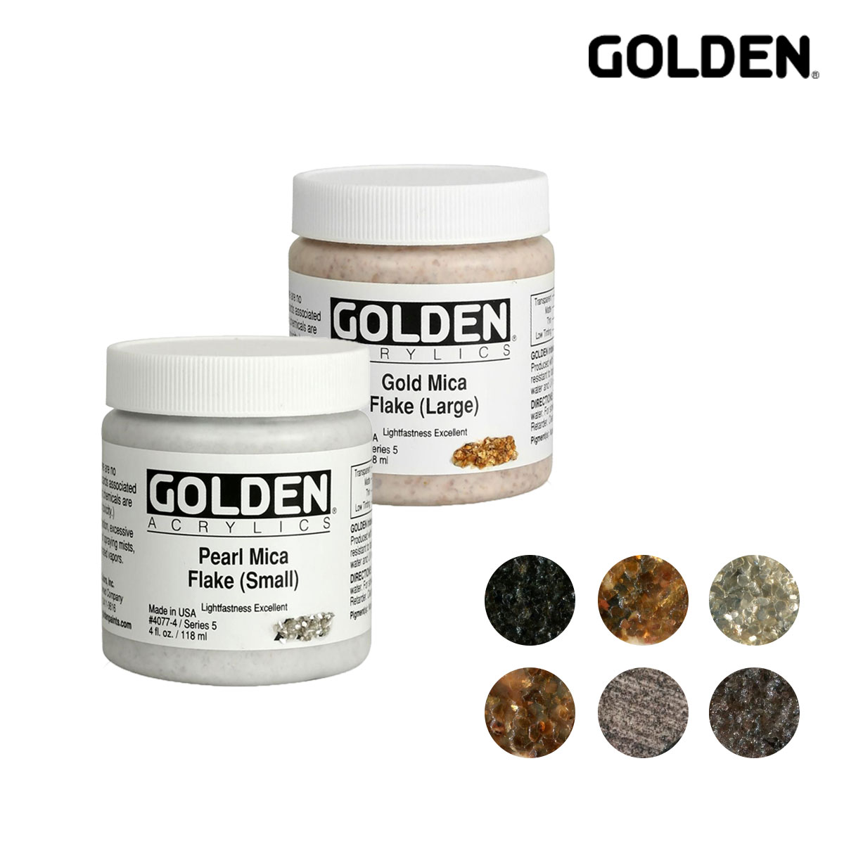 Golden アクリックス ヘビーボディ118ml 単色販売 6色 マイカフレーク/アイアン/アルミナ